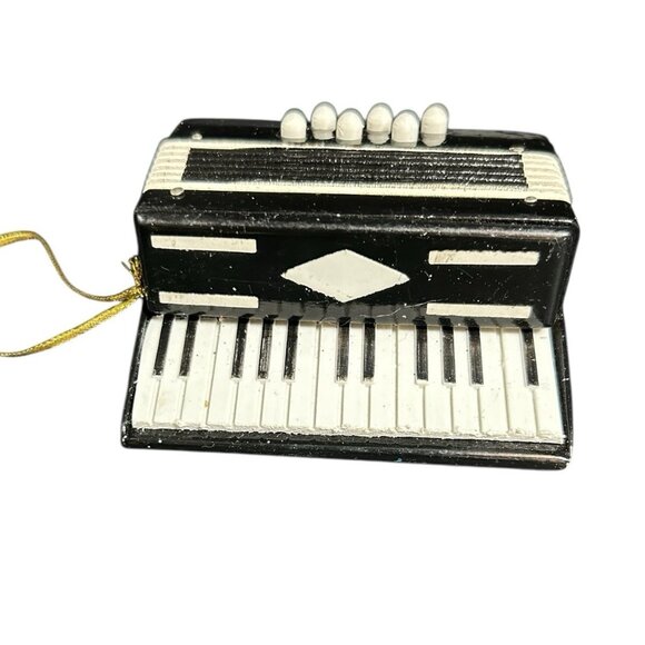 Vintage Wood Accordion Musical Instrument Christmas Ornament Rare - Picture 1 of 8